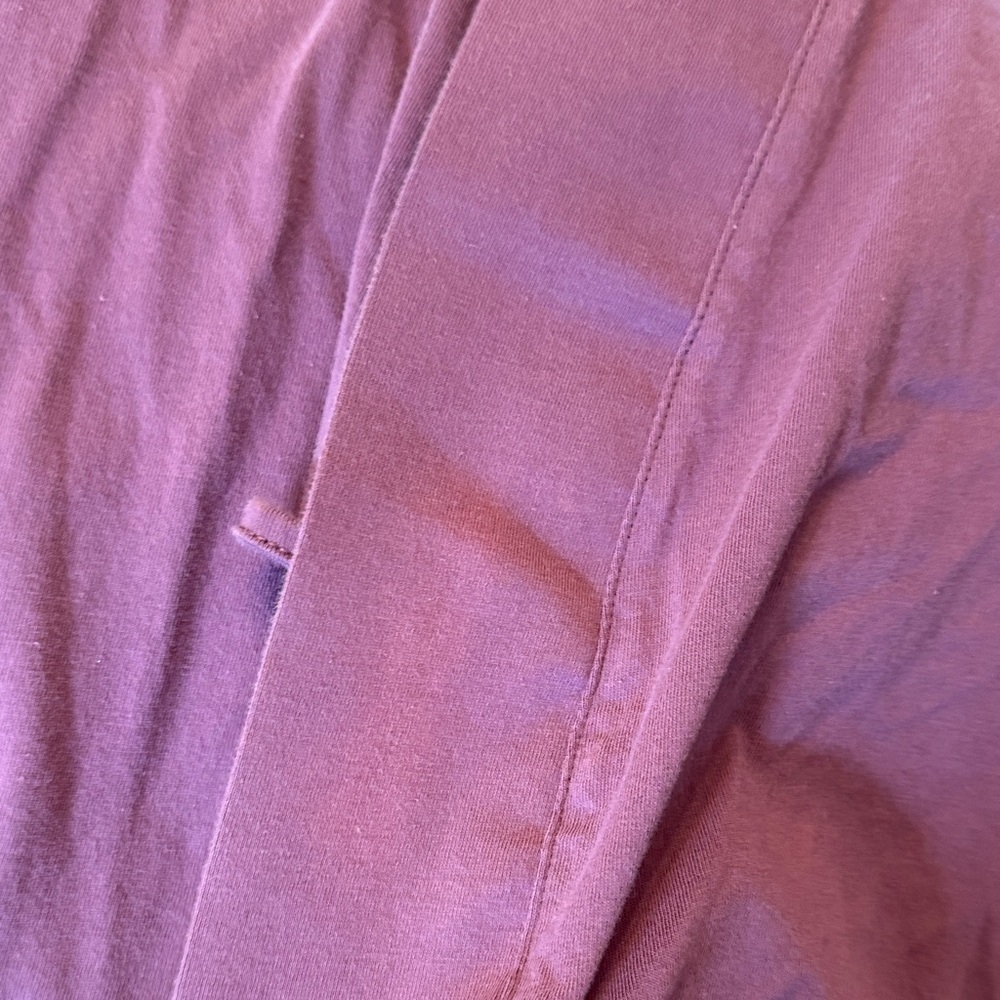 SIORO Women's Mauve Purple Robe 3/4 Sleeves Waist Tie Pockets Size Medium - Picture 9 of 9